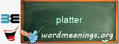 WordMeaning blackboard for platter